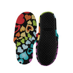 Colorful Heart Wave Pattern Print Slippers