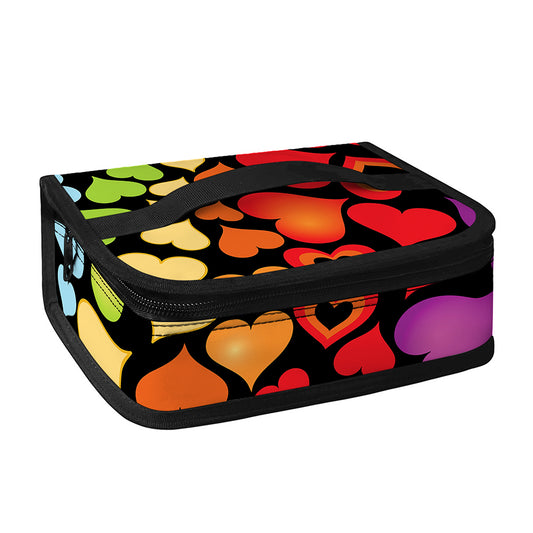 Colorful Heart Wave Pattern Print Small Lunch Bag
