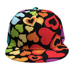 Colorful Heart Wave Pattern Print Snapback Cap