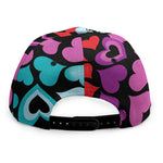 Colorful Heart Wave Pattern Print Snapback Cap