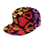 Colorful Heart Wave Pattern Print Snapback Cap