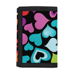 Colorful Heart Wave Pattern Print Trifold Wallet