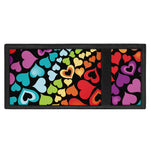 Colorful Heart Wave Pattern Print Trifold Wallet