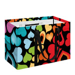Colorful Heart Wave Pattern Print Utility Tote Bag
