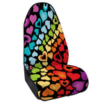 Colorful Heart Wave Pattern Print Waterproof Car Seat Cover