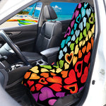Colorful Heart Wave Pattern Print Waterproof Car Seat Cover