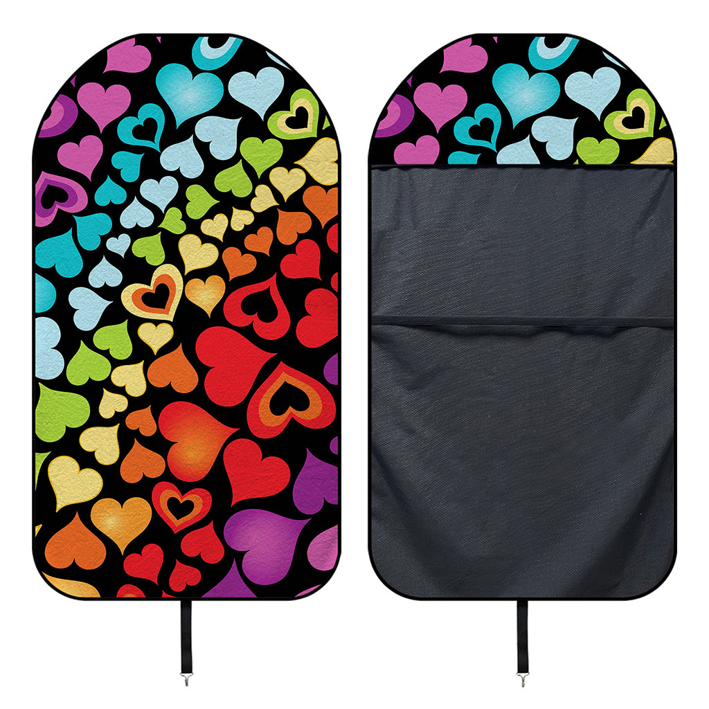 Colorful Heart Wave Pattern Print Waterproof Car Seat Cover