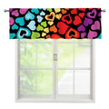 Colorful Heart Wave Pattern Print Window Valance