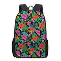 Colorful Hibiscus Flowers Pattern Print 17 Inch Backpack