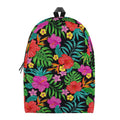 Colorful Hibiscus Flowers Pattern Print School Backpack