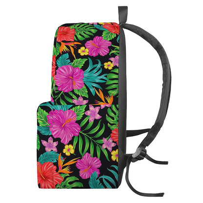 Colorful Hibiscus Flowers Pattern Print Backpack