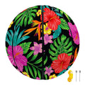 Colorful Hibiscus Flowers Pattern Print Basketball