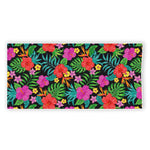 Colorful Hibiscus Flowers Pattern Print Beach Towel