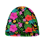 Colorful Hibiscus Flowers Pattern Print Beanie