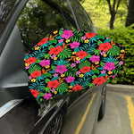 Colorful Hibiscus Flowers Pattern Print Car Side Mirror Covers