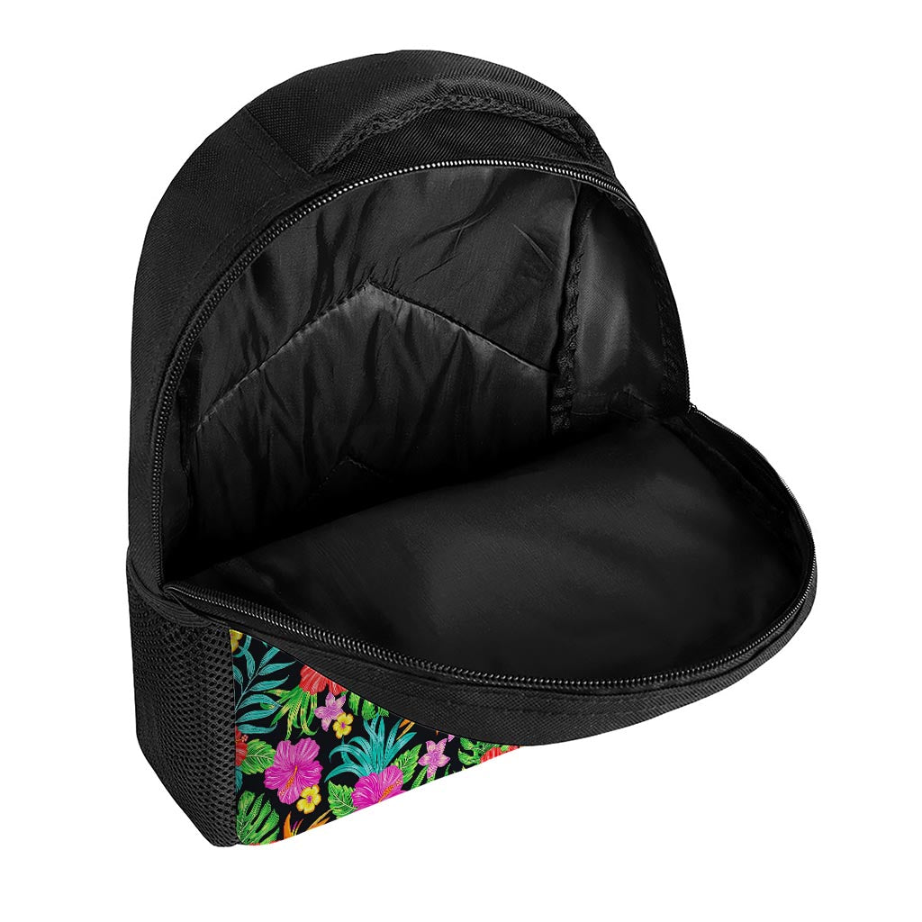 Colorful Hibiscus Flowers Pattern Print Casual Backpack