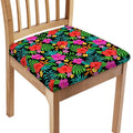 Colorful Hibiscus Flowers Pattern Print Chair Cushion Cover