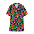 Colorful Hibiscus Flowers Pattern Print Cotton Hawaiian Shirt