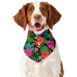 Colorful Hibiscus Flowers Pattern Print Dog Bandana