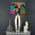 Colorful Hibiscus Flowers Pattern Print Drum Lamp Shade
