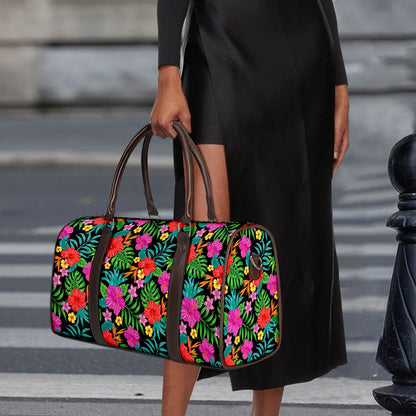 Colorful Hibiscus Flowers Pattern Print Duffle Bag