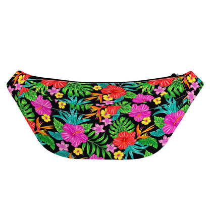Colorful Hibiscus Flowers Pattern Print Fanny Pack