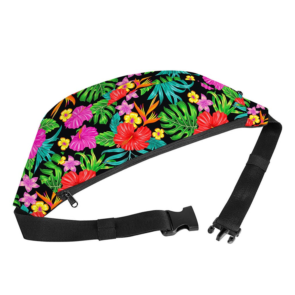 Colorful Hibiscus Flowers Pattern Print Fanny Pack