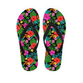 Colorful Hibiscus Flowers Pattern Print Flip Flops