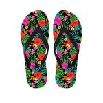 Colorful Hibiscus Flowers Pattern Print Flip Flops