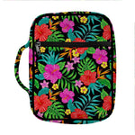 Colorful Hibiscus Flowers Pattern Print Front Pocket Bible Bag