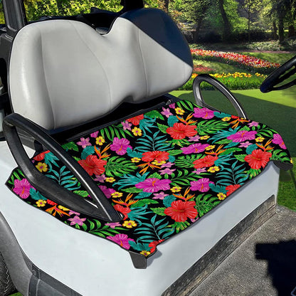 Colorful Hibiscus Flowers Pattern Print Golf Cart Seat Cover