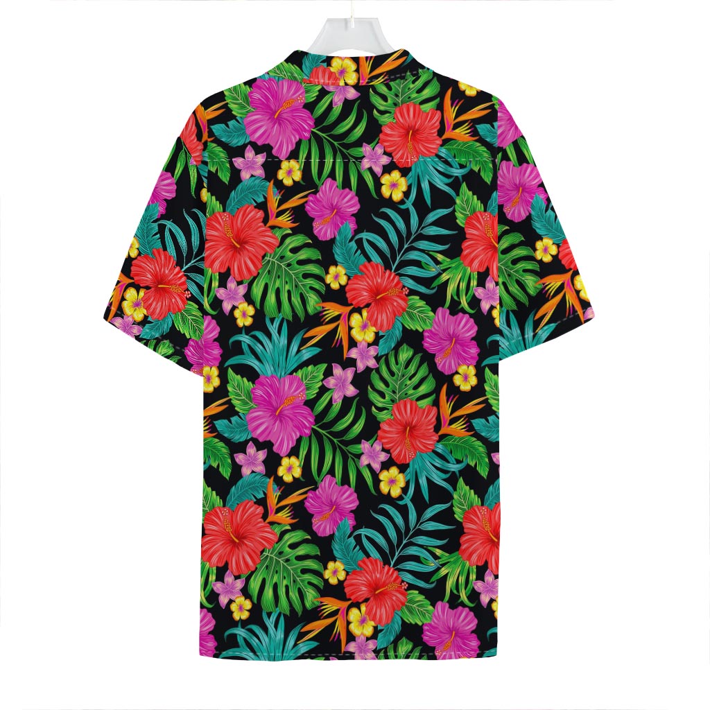 Colorful Hibiscus Flowers Pattern Print Hawaiian Shirt