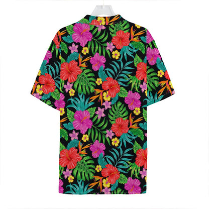 Colorful Hibiscus Flowers Pattern Print Hawaiian Shirt