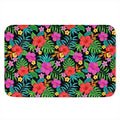 Colorful Hibiscus Flowers Pattern Print Indoor Door Mat