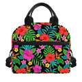 Colorful Hibiscus Flowers Pattern Print Insulated Lunch Bag