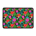 Colorful Hibiscus Flowers Pattern Print Kitchen Mat