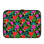 Colorful Hibiscus Flowers Pattern Print Laptop Sleeve