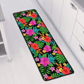 Colorful Hibiscus Flowers Pattern Print Long Kitchen Mat