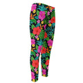 Colorful Hibiscus Flowers Pattern Print Men's Compression Pants