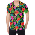 Colorful Hibiscus Flowers Pattern Print Men's Shirt