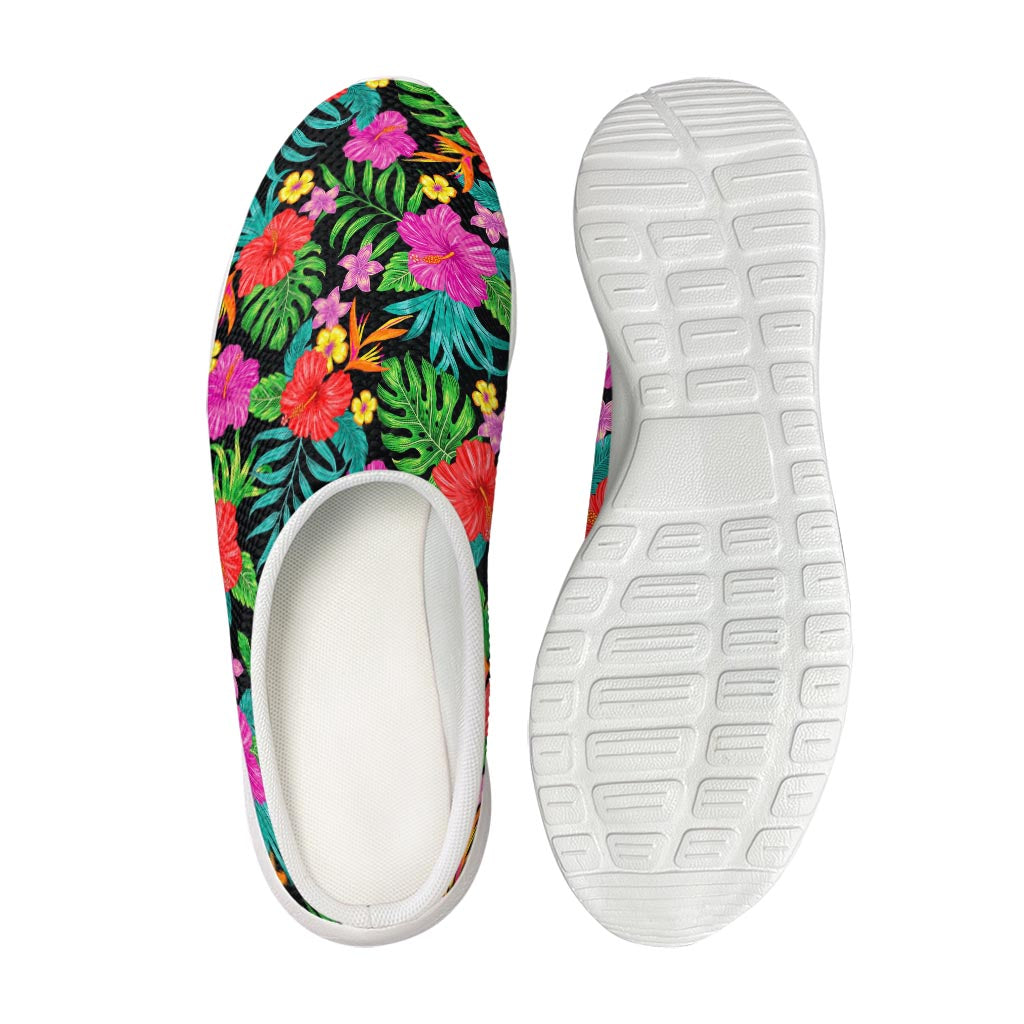 Colorful Hibiscus Flowers Pattern Print Mesh Casual Shoes