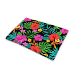 Colorful Hibiscus Flowers Pattern Print Pet Cooling Mat Cover
