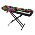 Colorful Hibiscus Flowers Pattern Print Piano Keyboard Cover