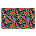 Colorful Hibiscus Flowers Pattern Print Polyester Doormat