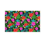 Colorful Hibiscus Flowers Pattern Print Polyester Flag