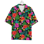 Colorful Hibiscus Flowers Pattern Print Rayon Hawaiian Shirt
