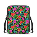 Colorful Hibiscus Flowers Pattern Print Rectangular Crossbody Bag