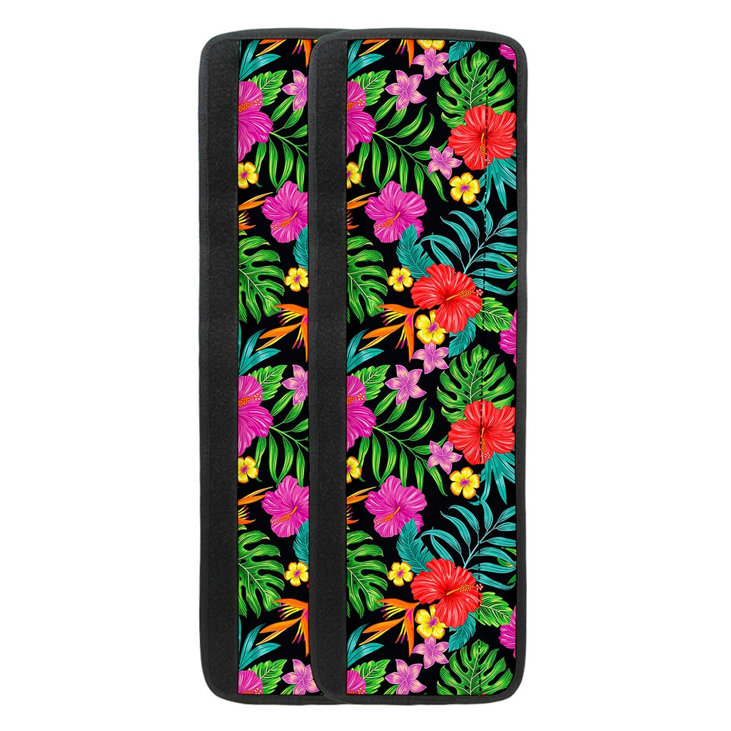 Colorful Hibiscus Flowers Pattern Print Refrigerator Handle Covers