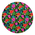 Colorful Hibiscus Flowers Pattern Print Round Blanket