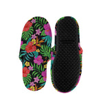 Colorful Hibiscus Flowers Pattern Print Slippers